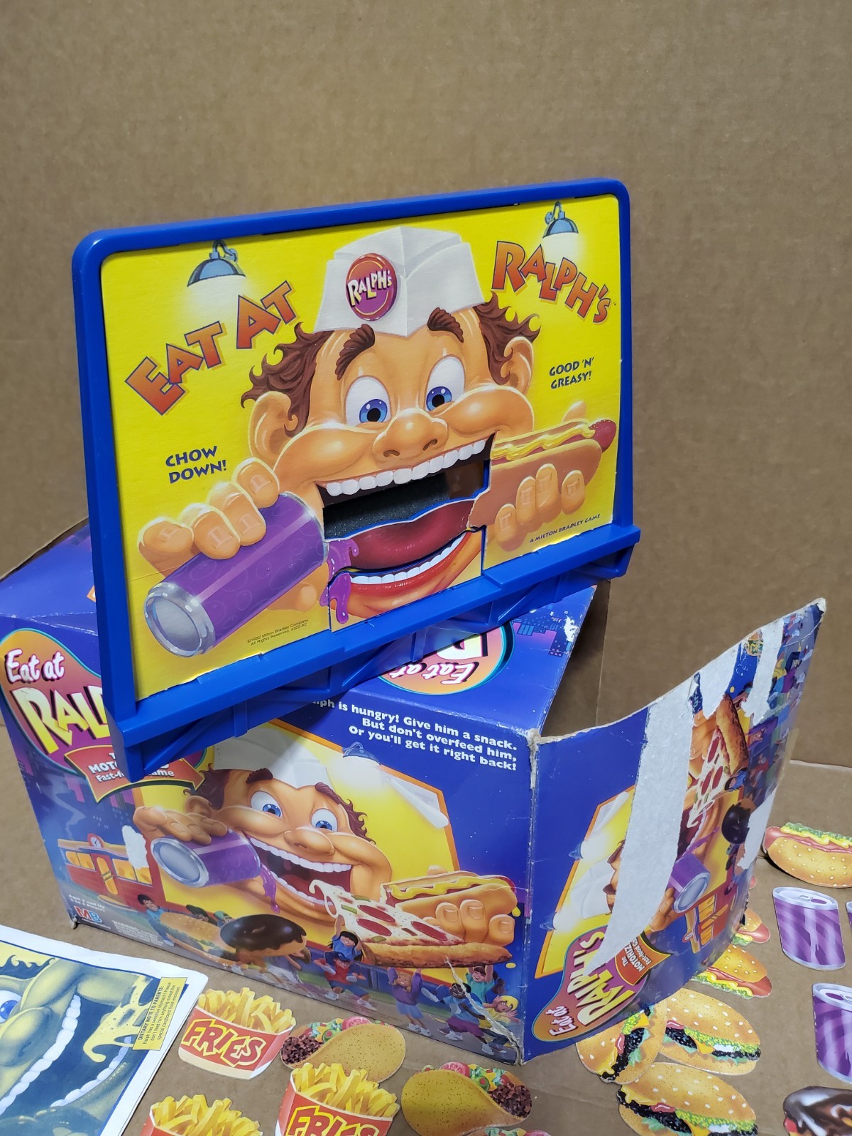 Eat at Ralph’s 1992 Motorized Fast Food Game Milton Bradley Tested (Incomplete)