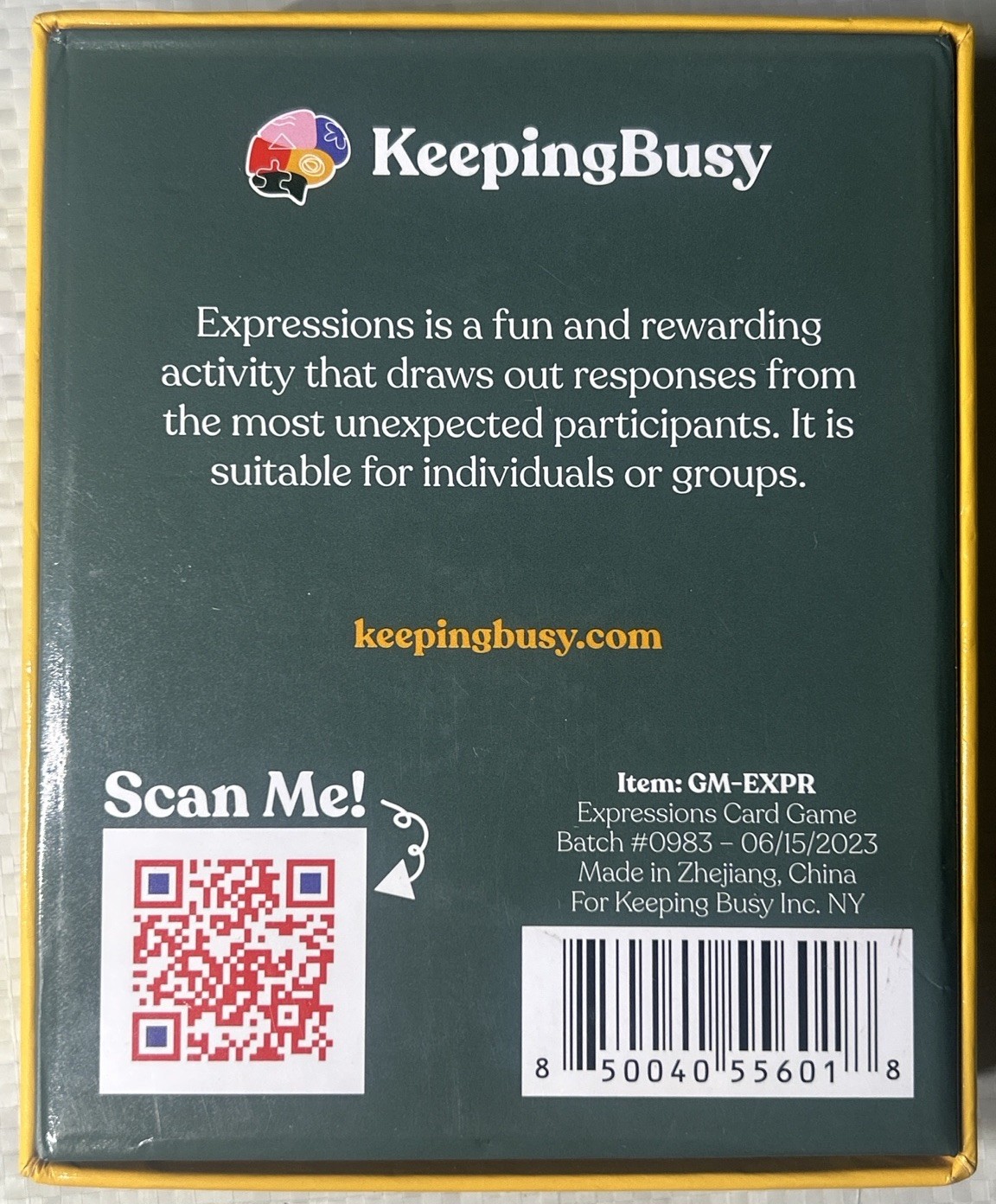 KeepingBusy Expressions Series 1 Card Game for Older Adults Complete
