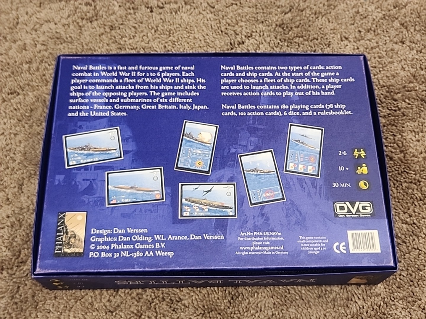 Phalanx Boardgame NAVAL BATTLES ON THE HIGH SEAS World War II- English Version