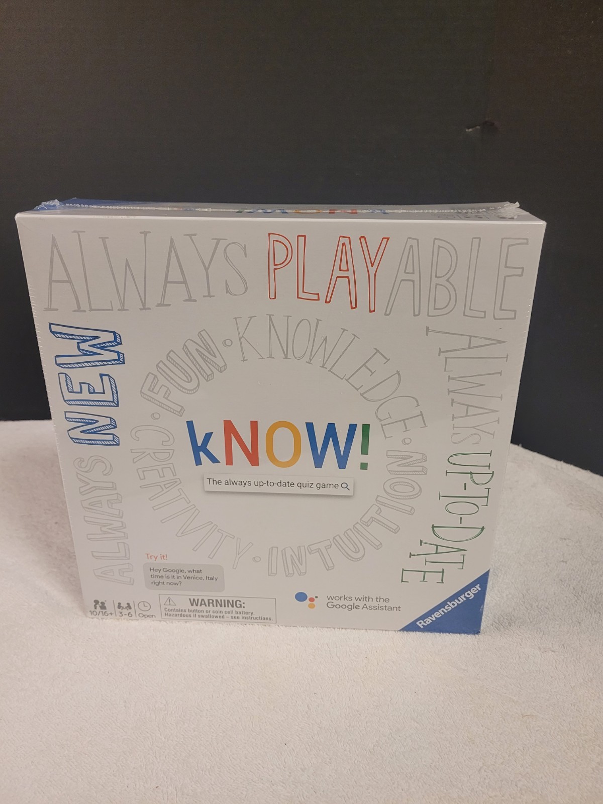Ravensburger “Know” Game, Sealed New In Box, Ages 10-16+, 3-6 Players.
