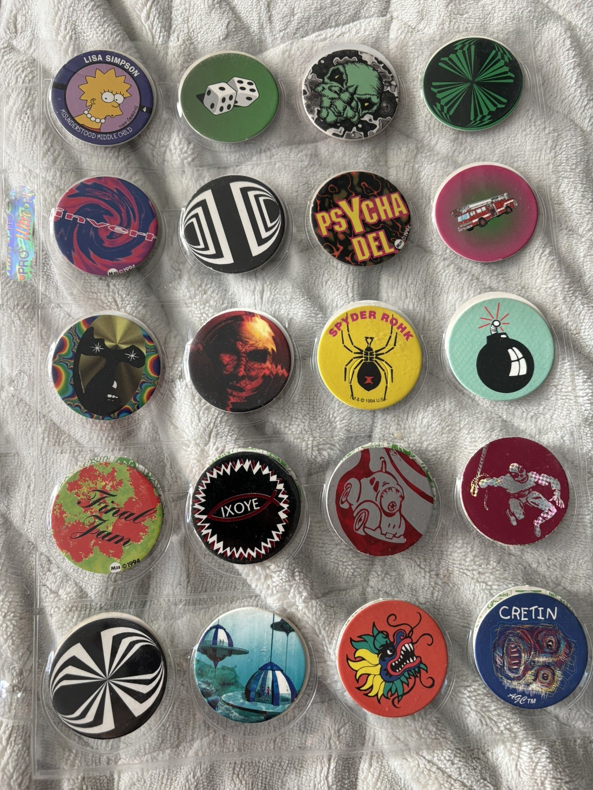Big POG Assortment 196 Pogs Rare 8 Ball Blade Religious Paychadelic Poison