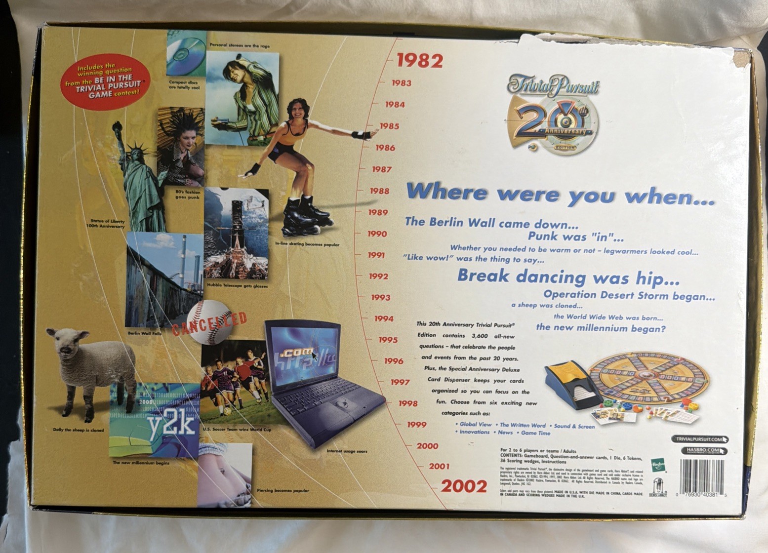 Trivial Pursuit 1982 to 2002 20th Anniversary Edition Hasbro Complete!