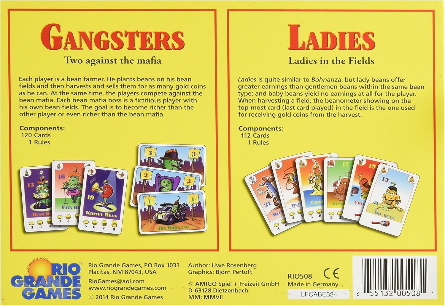 Bohnanza Ladies and Gangsters Game – New & Sealed
