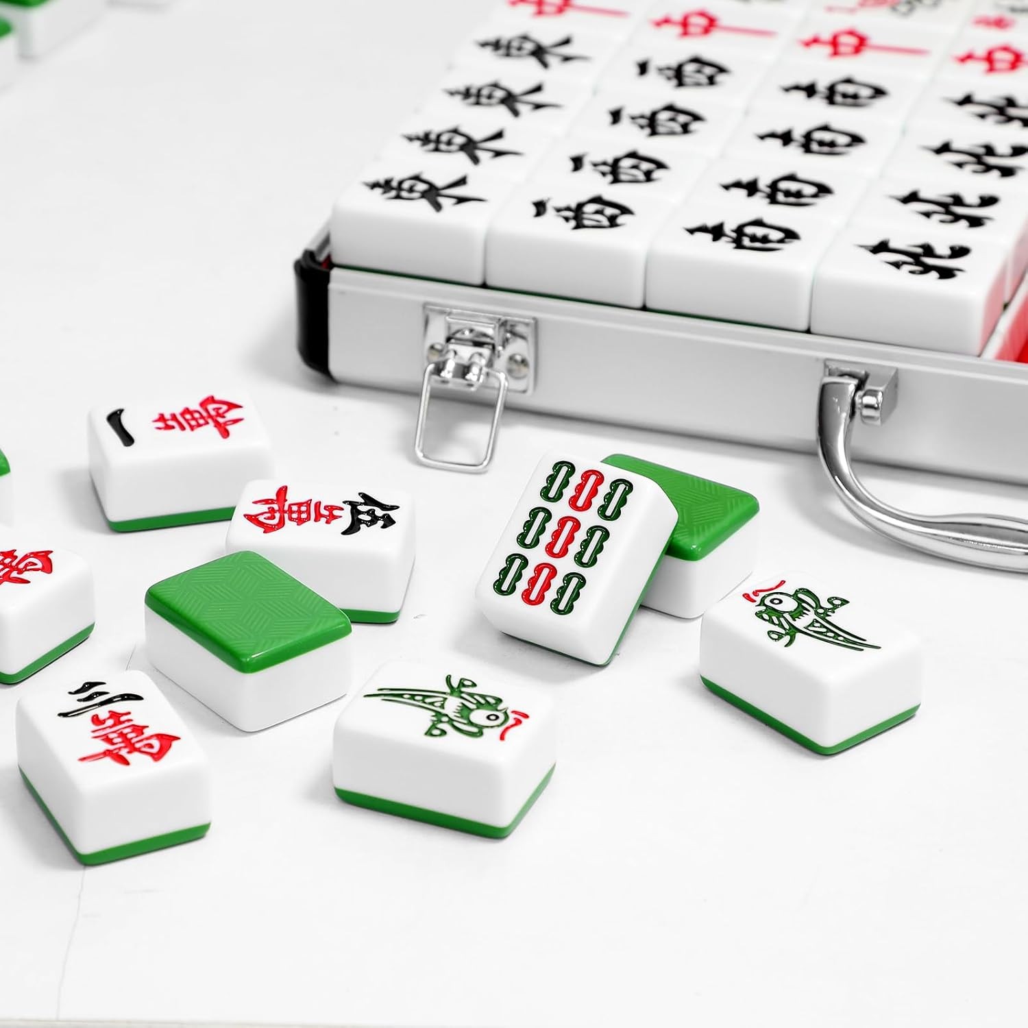 Mahjong Tiles Set 144 Pieces 1.5 Inch Large Melamine #R014
