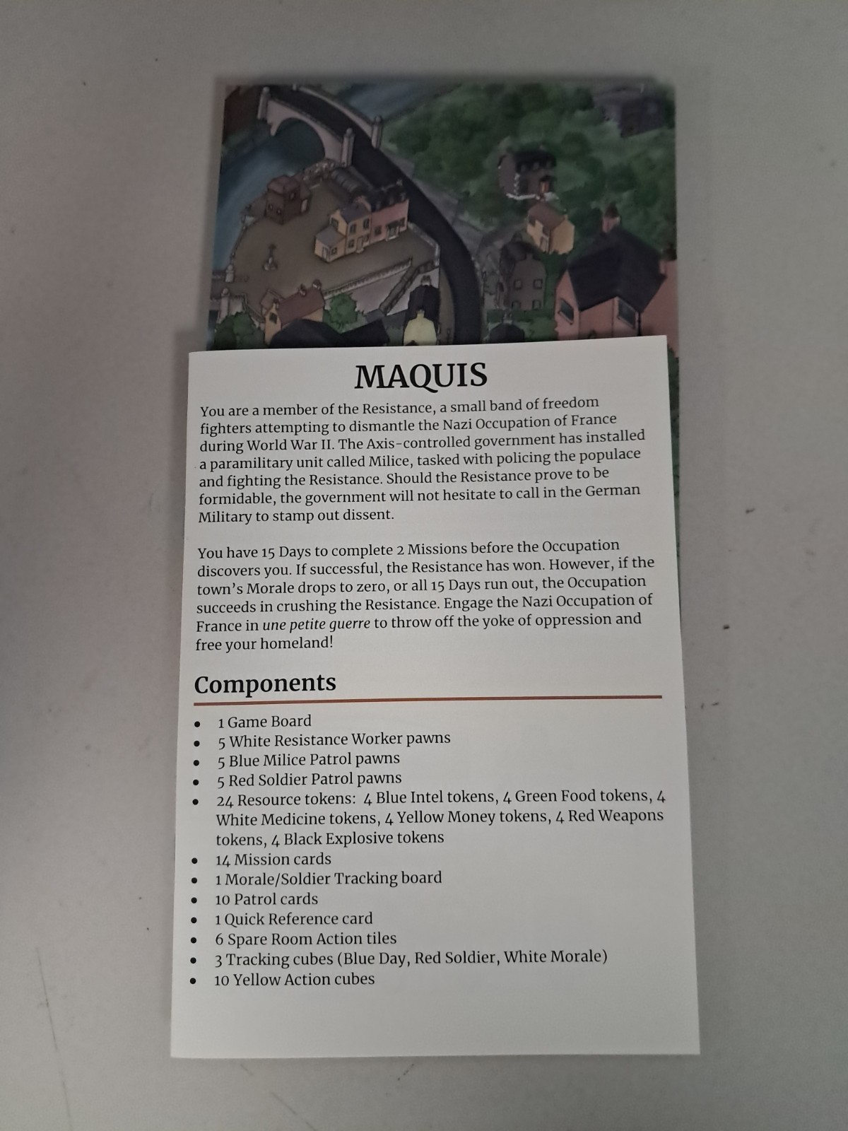Maquis Board Game Side Room Games 2019 – Complete Free Ship