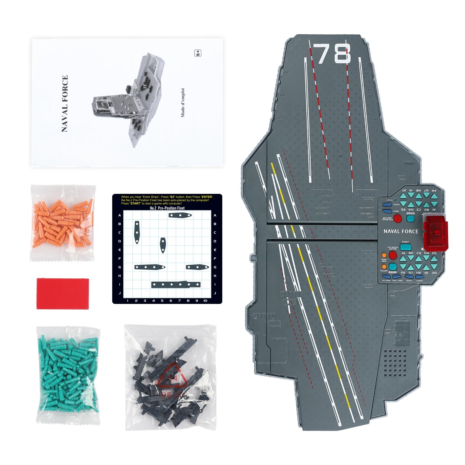Talking Sea Battle Board Game with Light and Sound Effects, Electronic Naval …