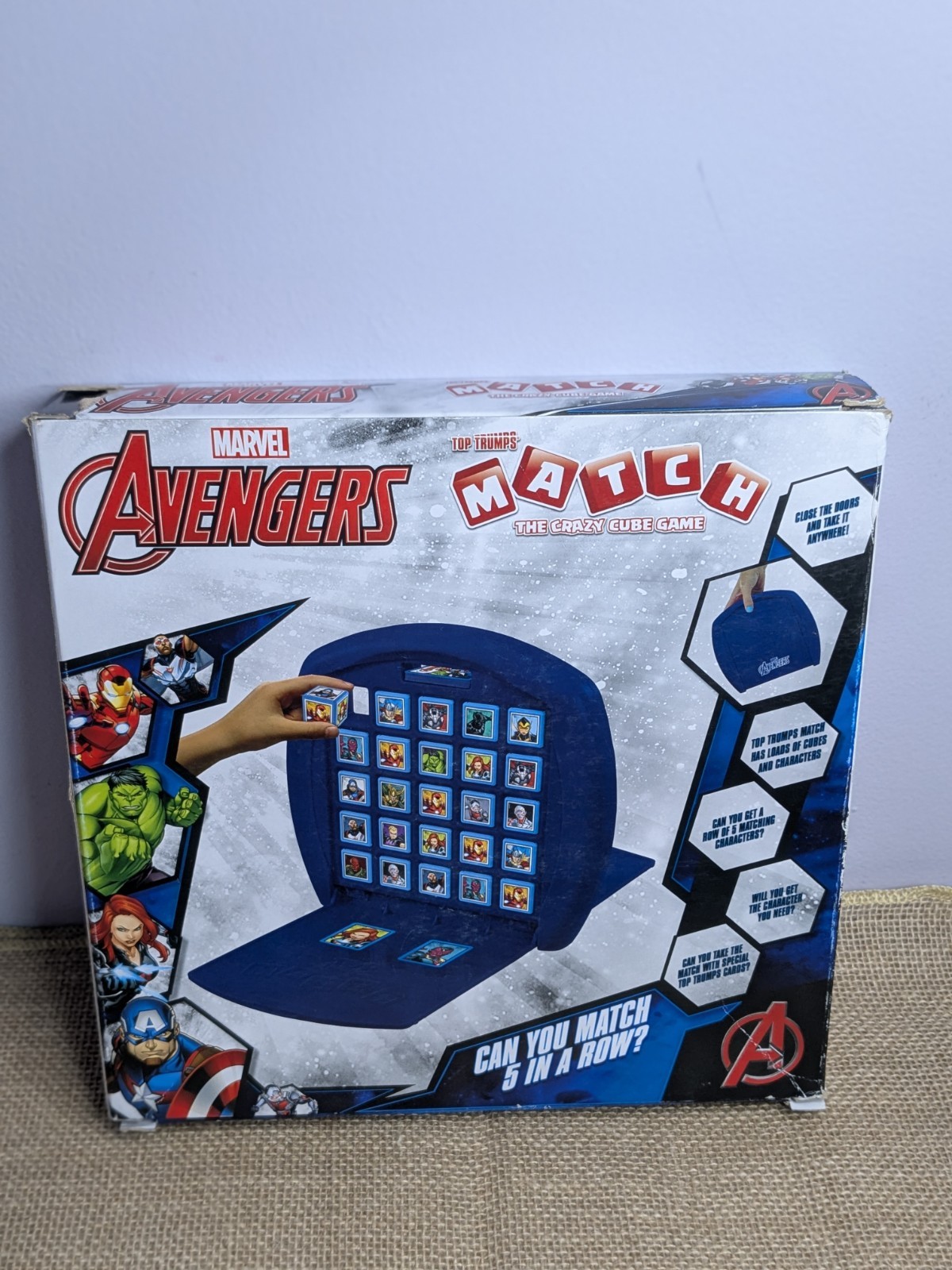 Marvel Avengers Match Board Game Top Trumps COMPLETE Crazy Cube Game 2 Player