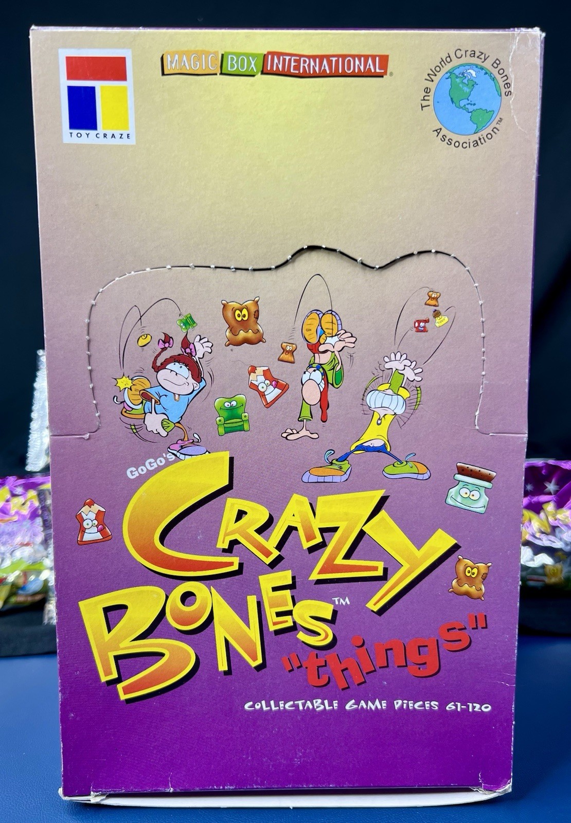 10 Sealed Packs GoGo’s Crazy Bones Things & Empty Display Box