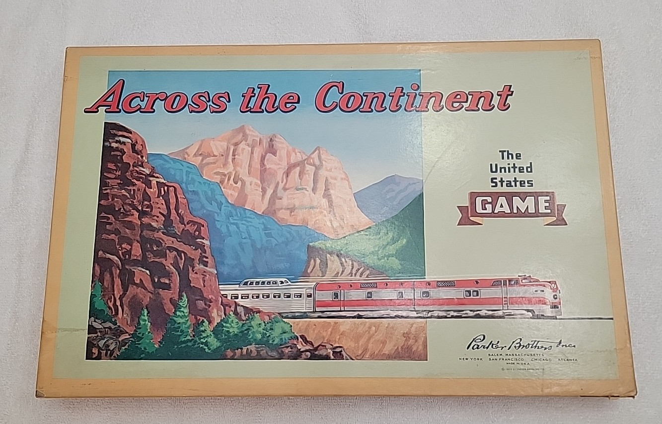 Across the Continent The United States Game by Parker Brothers 1952 Locomotive