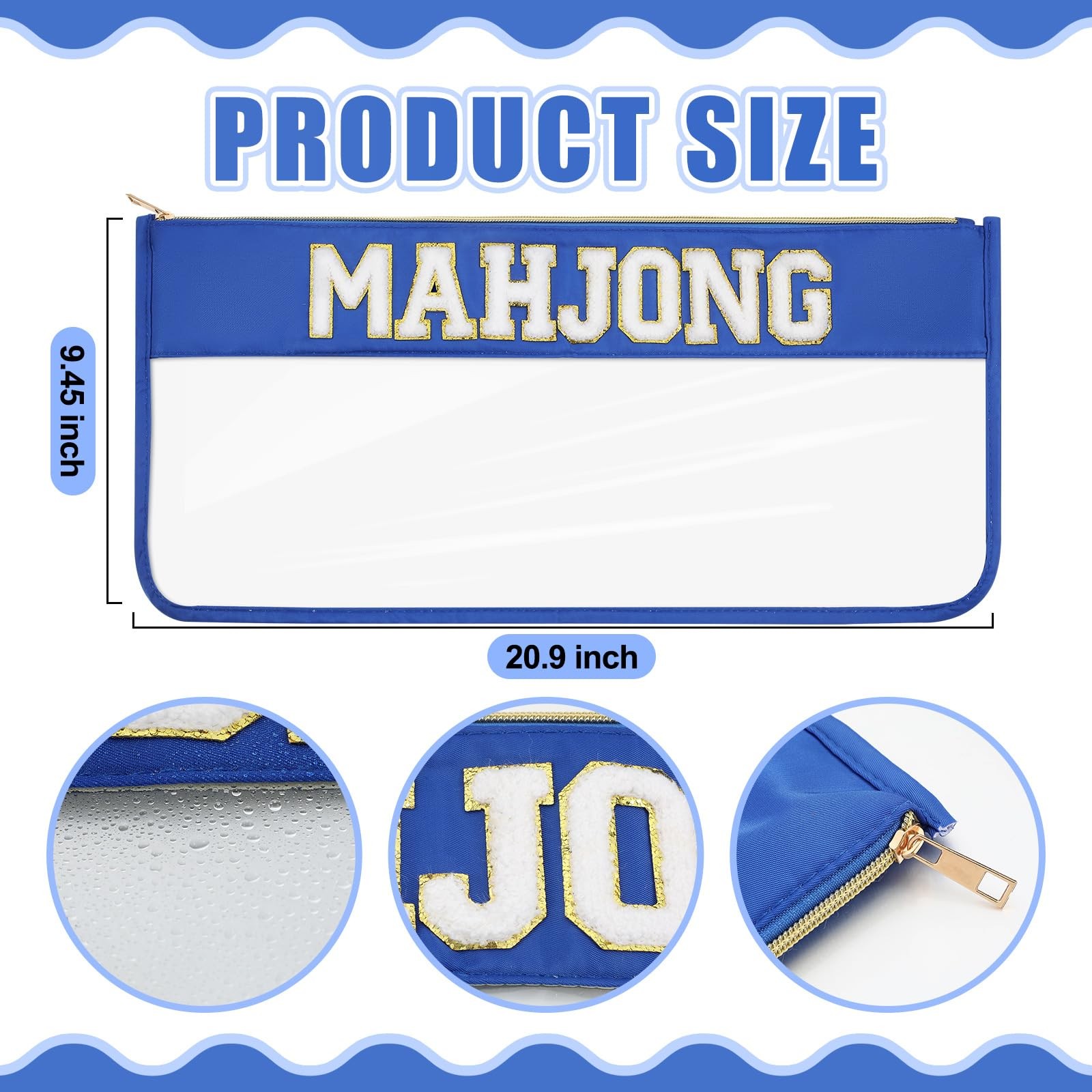 1 PCS American Mahjong Bag – Empty Mahjong Tiles Bag Only with Zippered & Let…