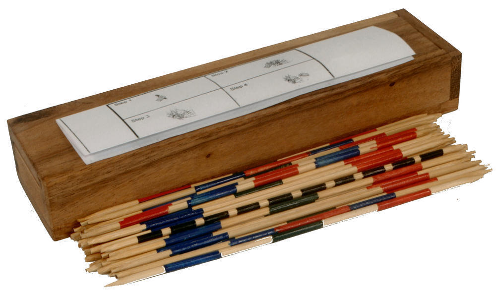 Fair Trade Thai Thailand Wooden Rainwood Mikado Set in Wooden Box 20x5x3cm