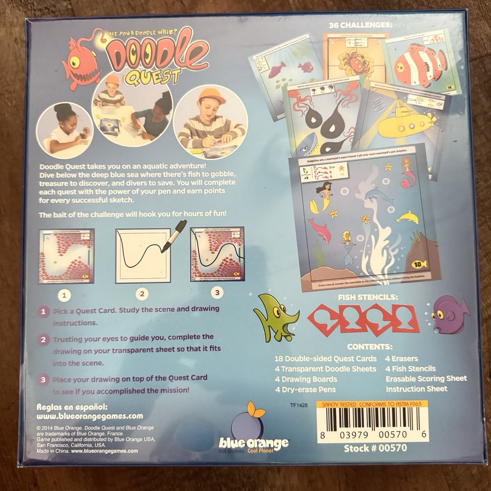 Doodle Quest: The Deep Sea Adventure board game (Blue Orange Games, 2014) NEW