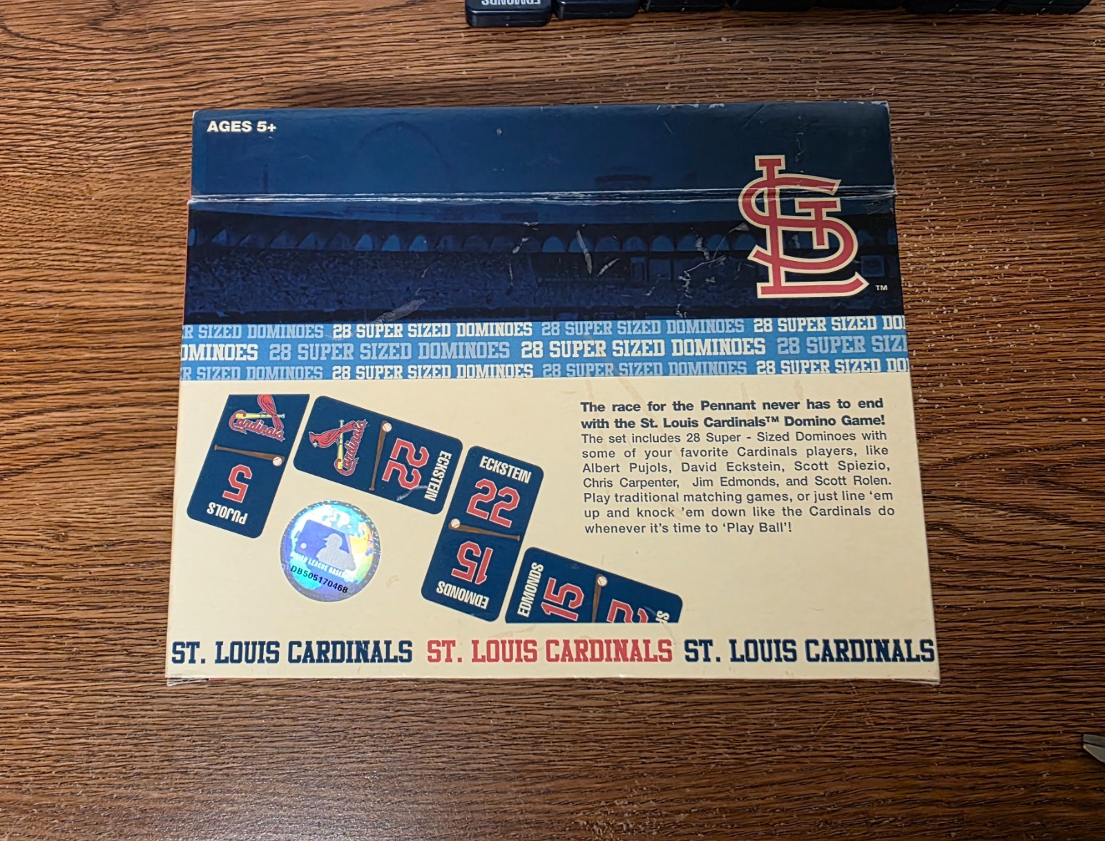 Games – St. Louis Baseball Cardinals Super-Sized Dominoes – Complete
