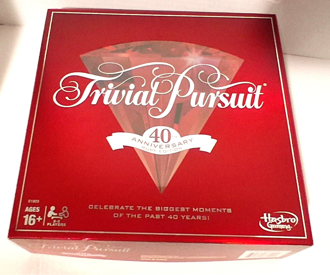 Trivial Pursuit 40th Anniversary Ruby Edition. Open Box. Never Played.
