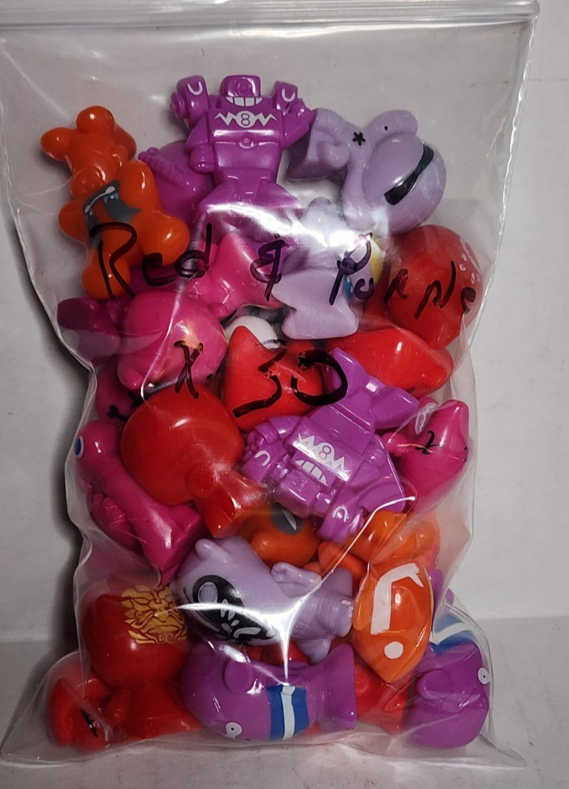 Gogo Crazy Bones Lot of 30: Red and Purple tone, Random