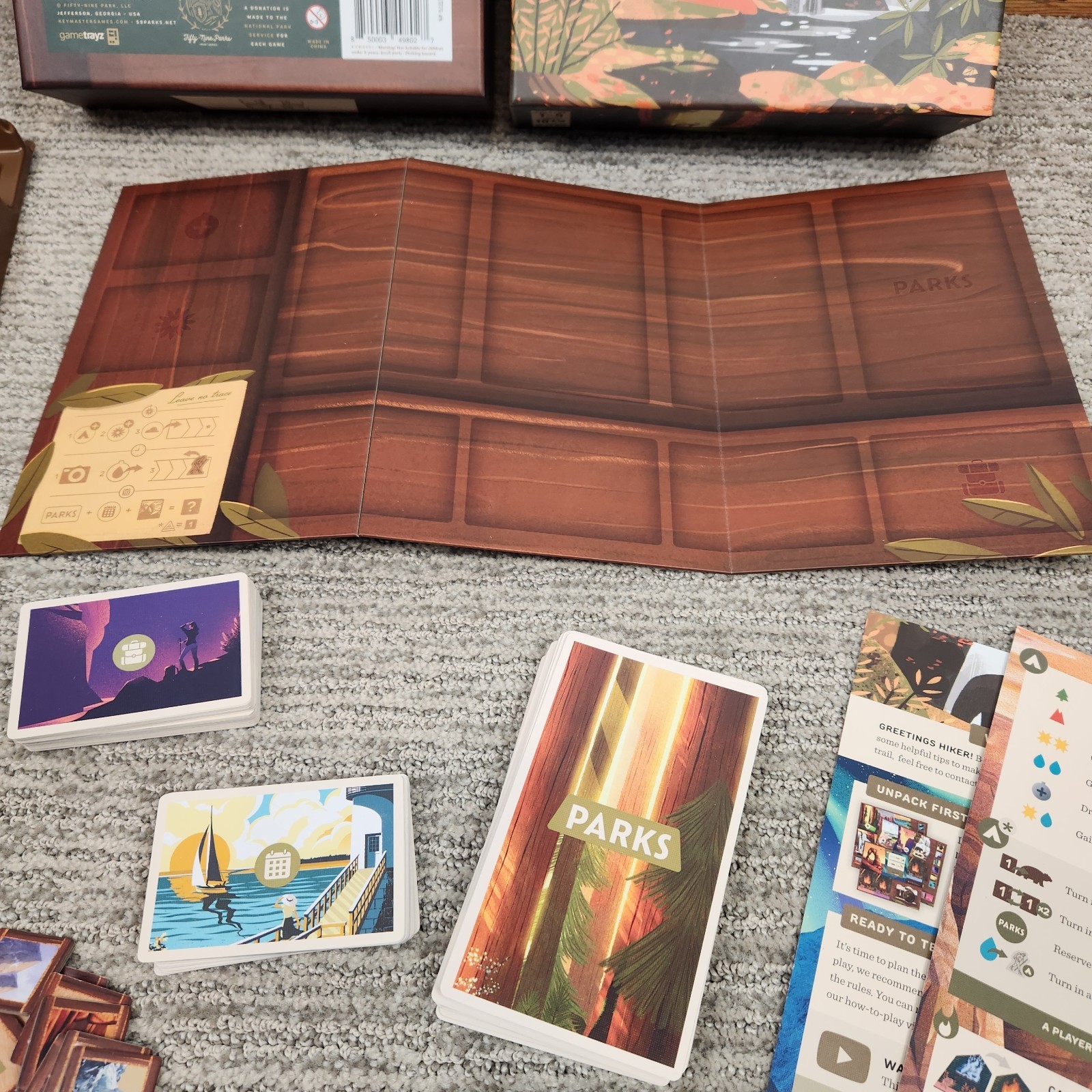 NEW National Parks Keymaster Board Game KYM0501 Complete 59 Hike Trails