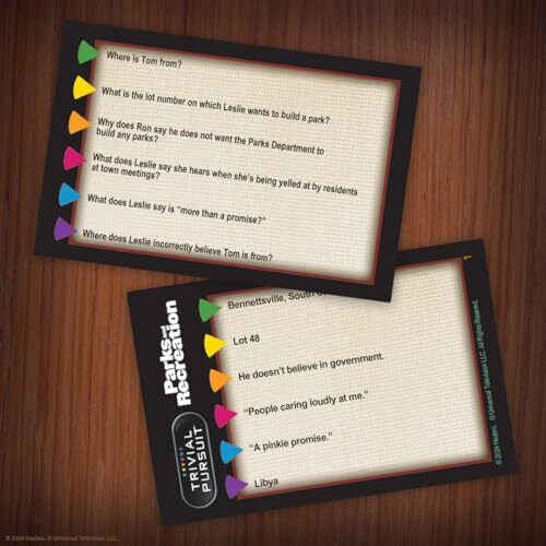 TRIVIAL PURSUIT Parks and Recreation Trivia Game