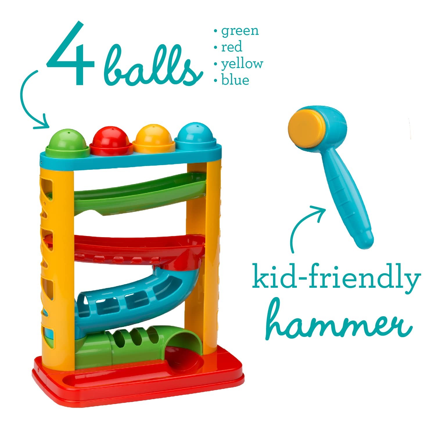 Ball Tower Educational Toy Hand Eye Coordination Babies Toddlers Infantino Drop