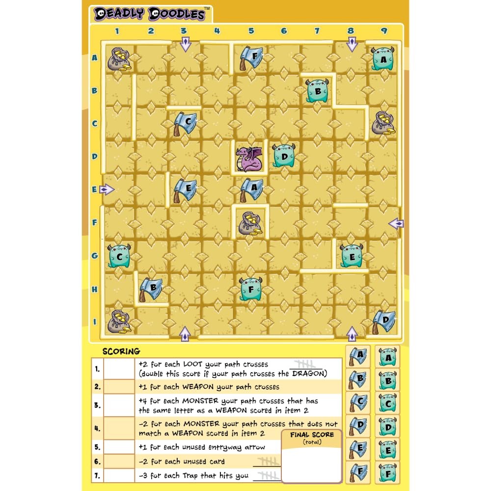 – Deadly Doodles Second Edition, A Draw ‘N’ Draw Game, for Ages 14 and Up