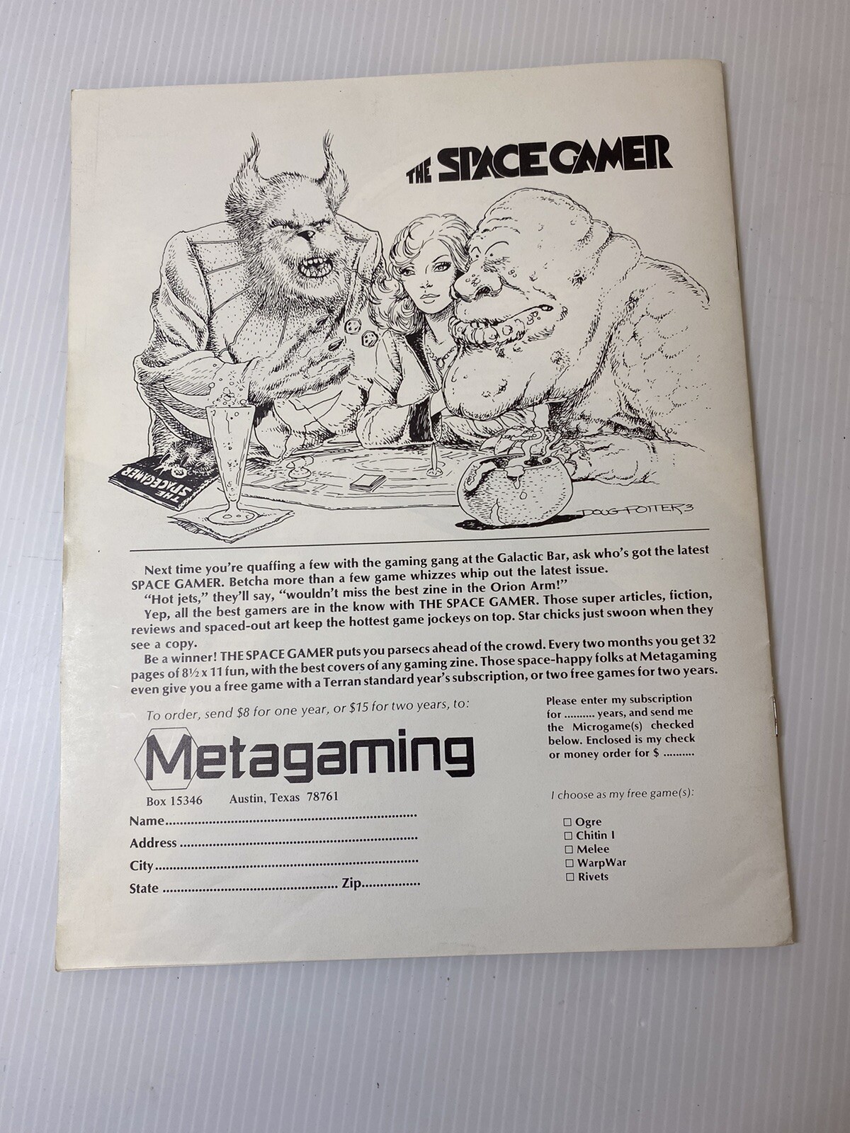 Metagaming Boardgame Stellar Conquest 1979 Unpunched