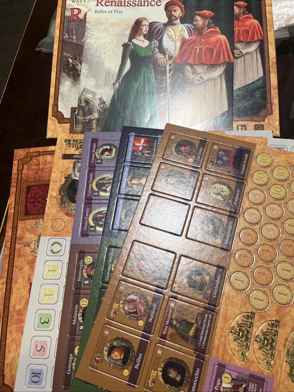 Mercury Games: Princes of the Renaissance, unpunched (Martin Wallace design)
