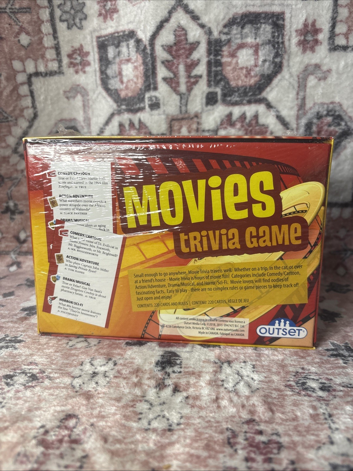 Movies Trivia Game by Outset New Sealed Free Shipping