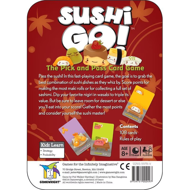 Gamewright Color Multicolore Sushi Go!