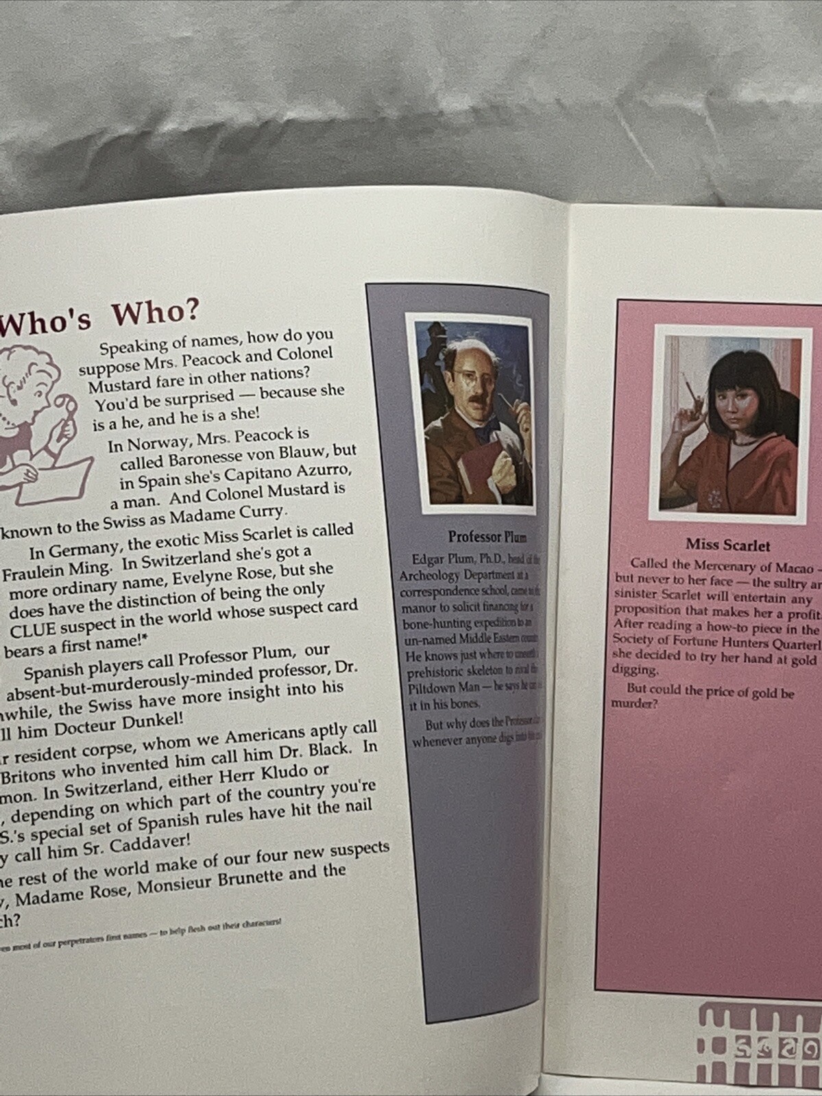 Clue Master Detective 1988 Replacement Parts INSTRUCTIONS BOOKLET
