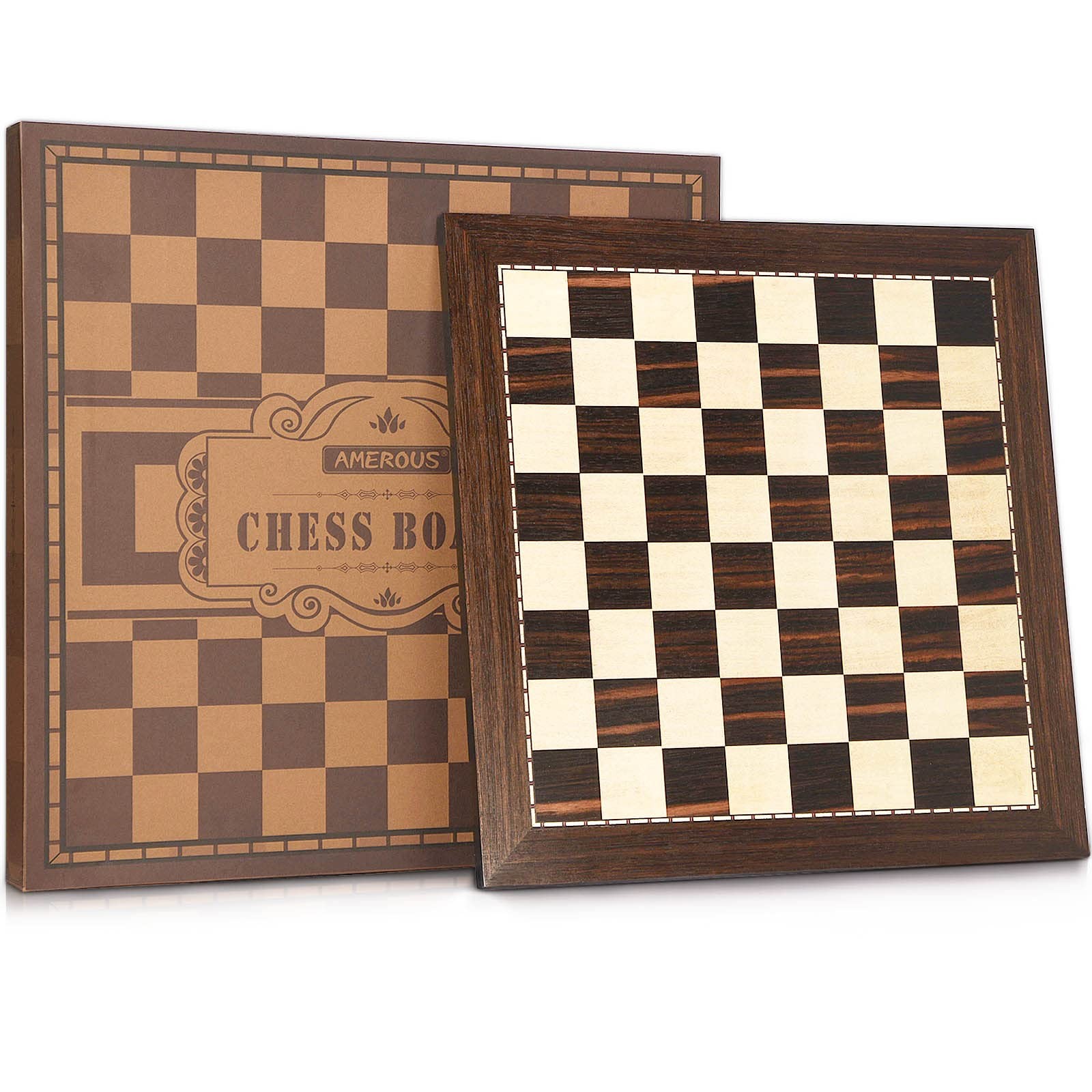 AMEROUS 19 Inches Professional Wooden Tournament Chess Board with 2.0″ Square…