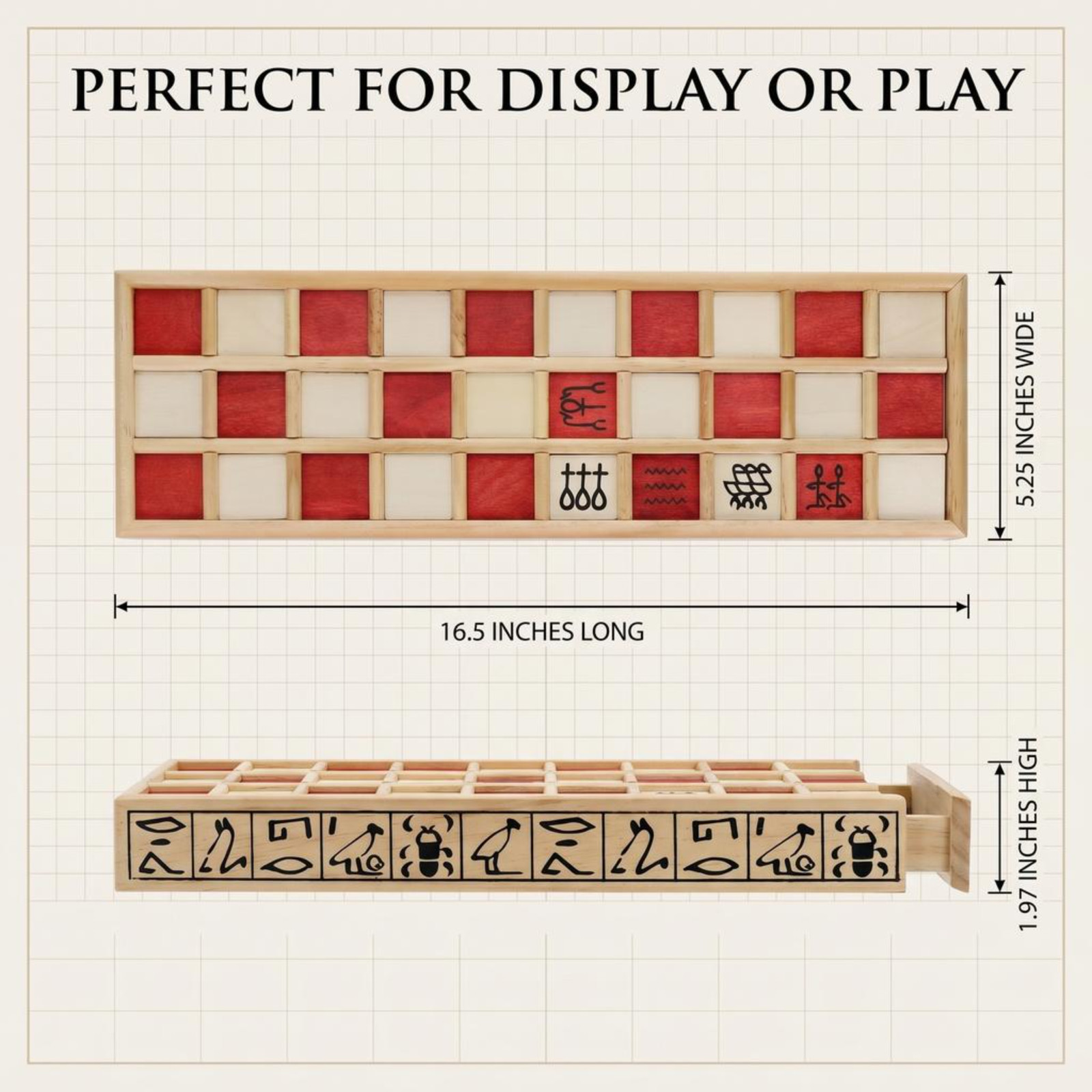 WE Games Wood Senet Game – An Ancient Egyptian Board Game