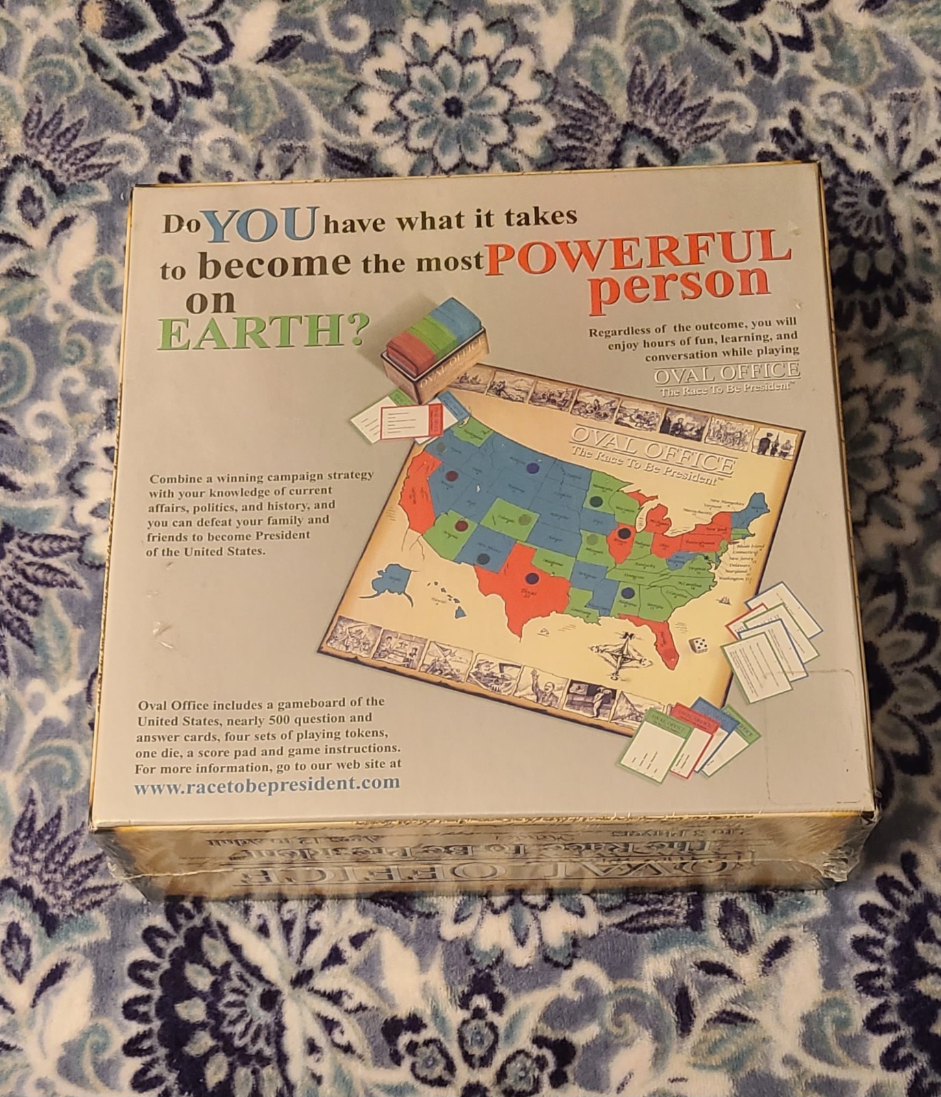 “The Race to Be President Board Game Oval Office” 2 To 8 Players New 12 To Adult