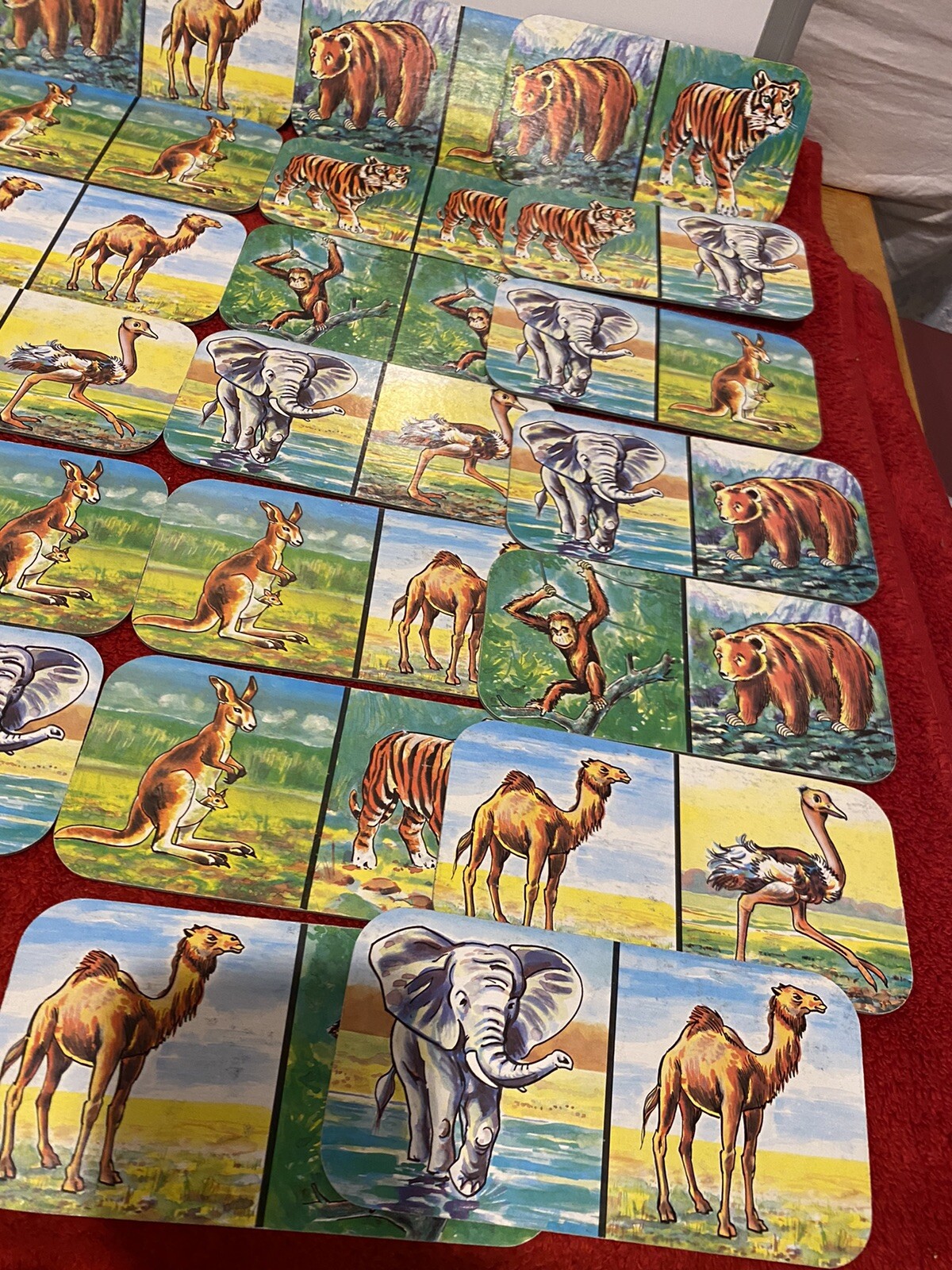 Vloer Domino Game Animals Leerspel Vintage Hema BV Amsterdam Dutch Game