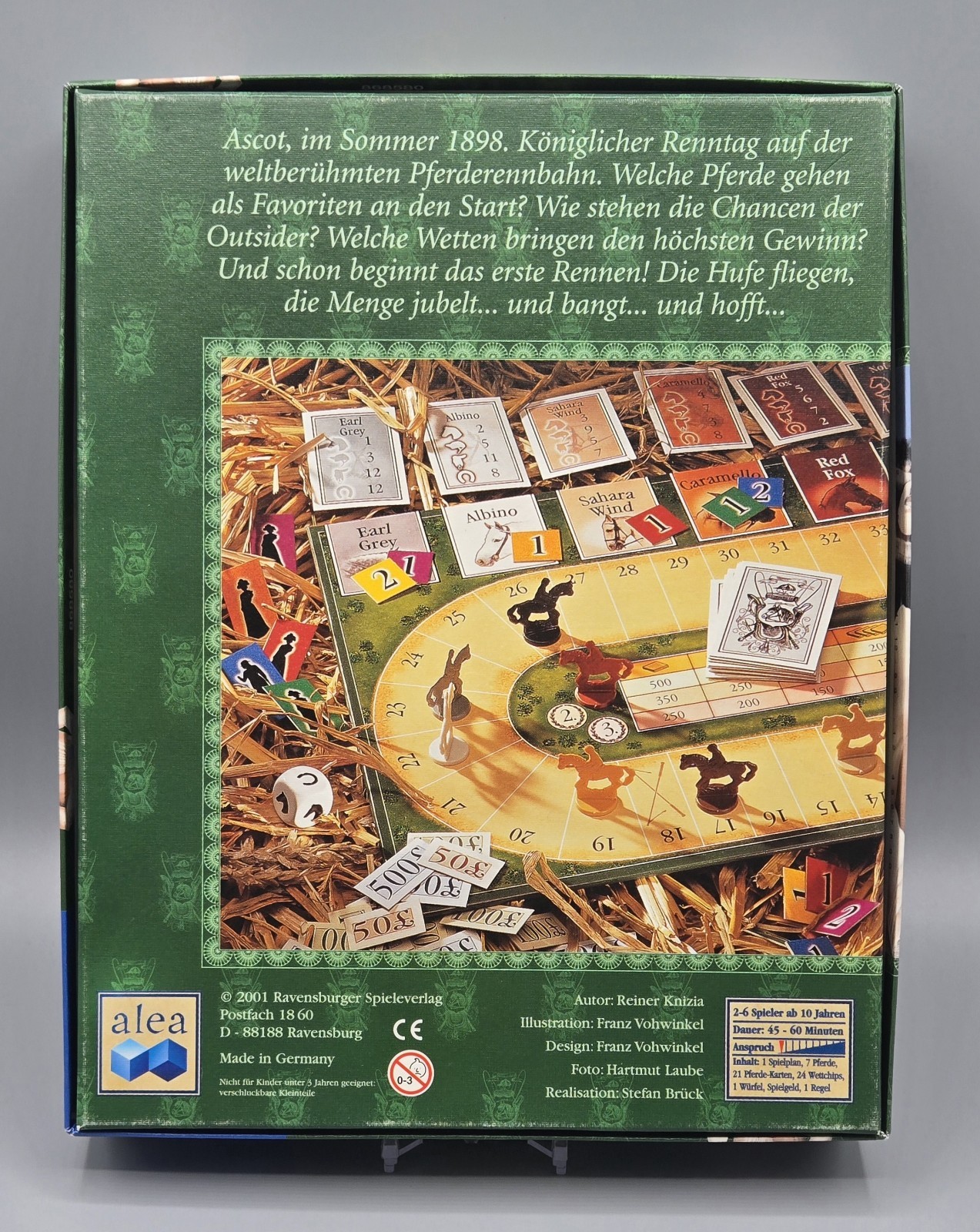 Royal Turf – Reiner Knizia – German Edition w/ English Rules – Nice Condition