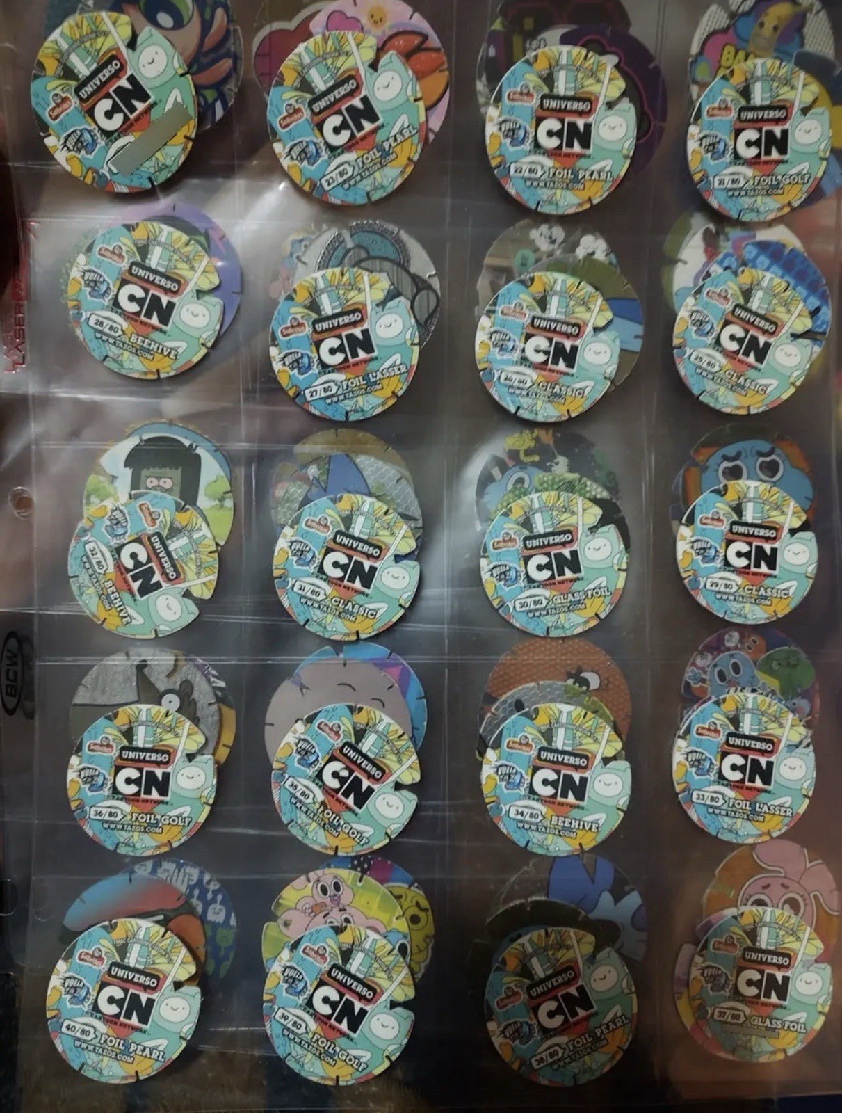 Cartoon Network Tazos 80/80 Complete Set Sabritas Ben 10 Gumball Pogs
