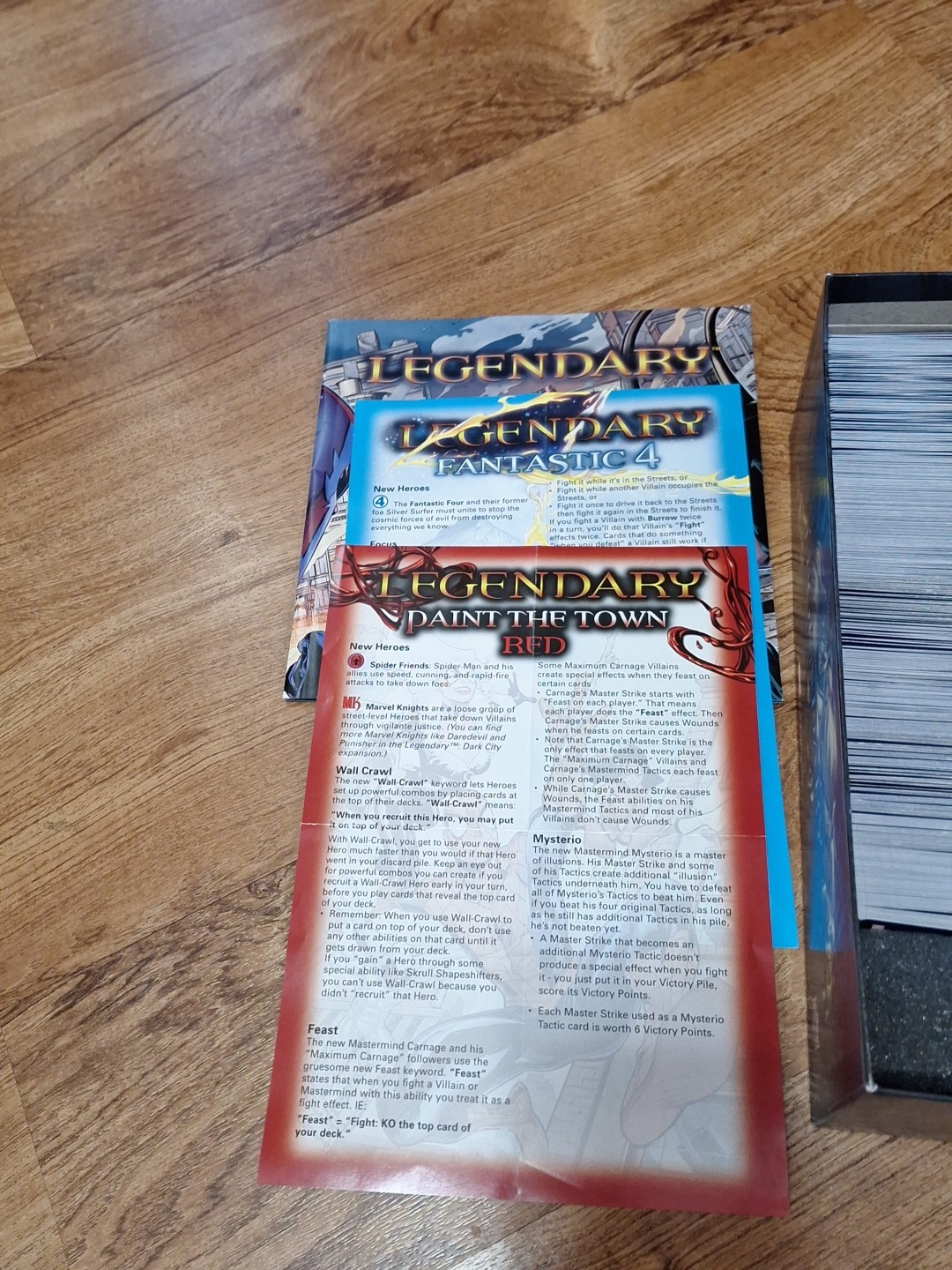Upper Deck Marvel Legendary Base Game with Paint the Town Red and Fantastic Four