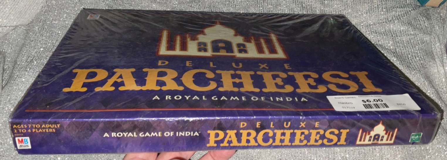 Deluxe PARCHEESI by Milton Bradley 1999 Edition Royal India Game Vintage NEW MB