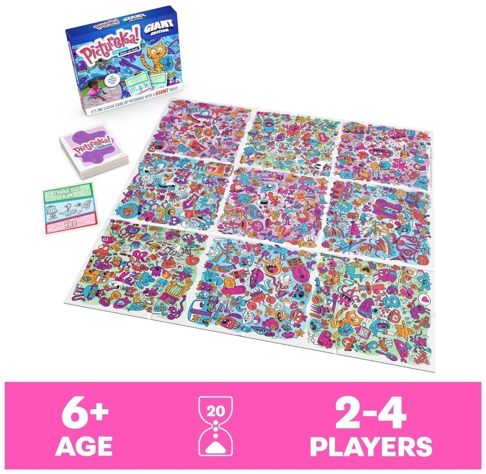 Pictureka Giant Edition Family Game with Oversized Mat Indoor Outdoor Fun