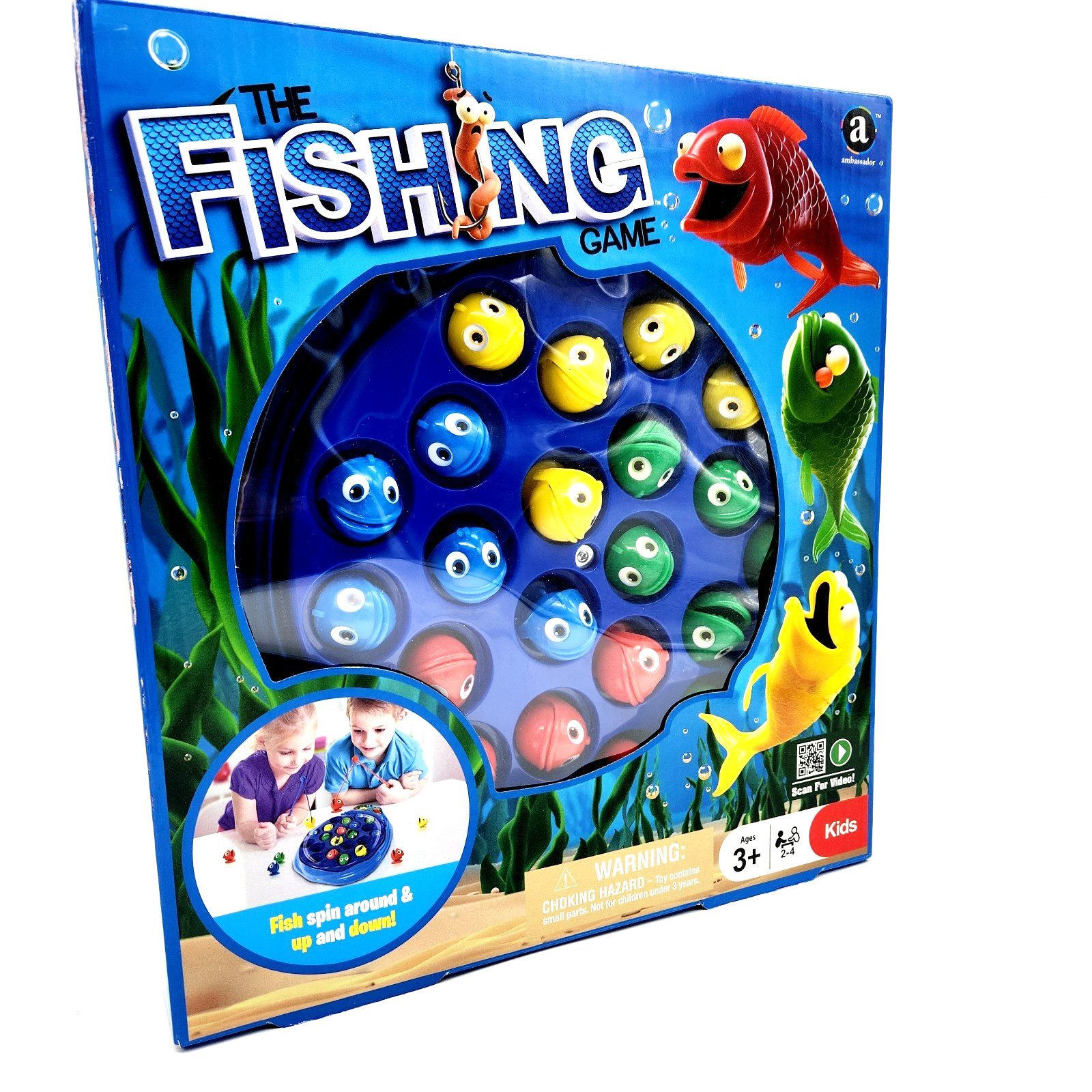 Classic Fishing Game for Kids – 2-4 Players Motorized Arcade Toy Ages 3+