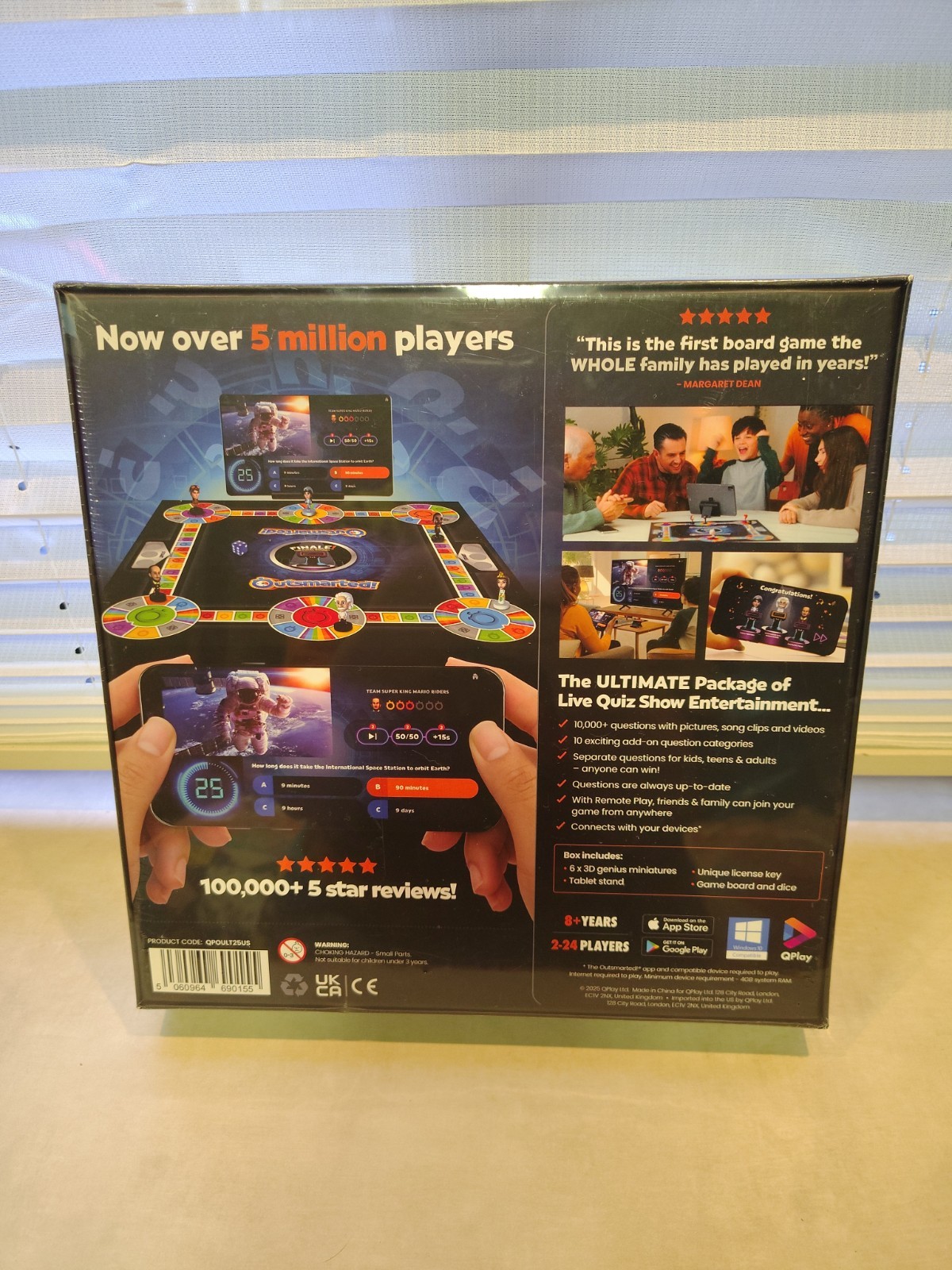 Outsmarted Ultimate Edition Board Game W/10 Exciting Bonus Categories NEW Sealed