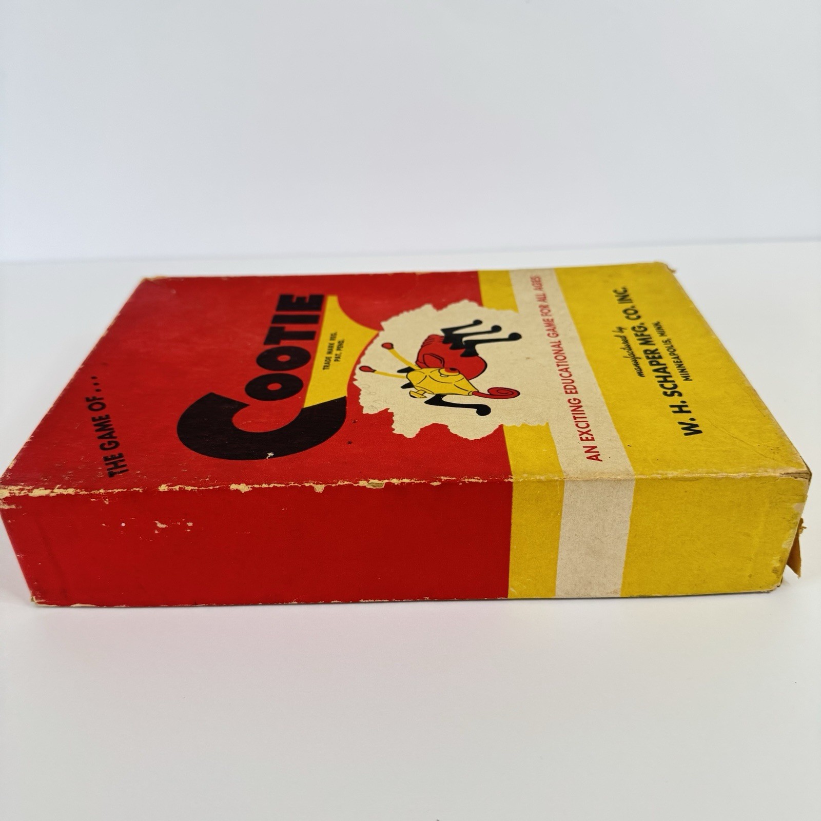 Vintage Bug Game: “Cootie” 1949 Original Box W.H. Schaper MFG. Complete.