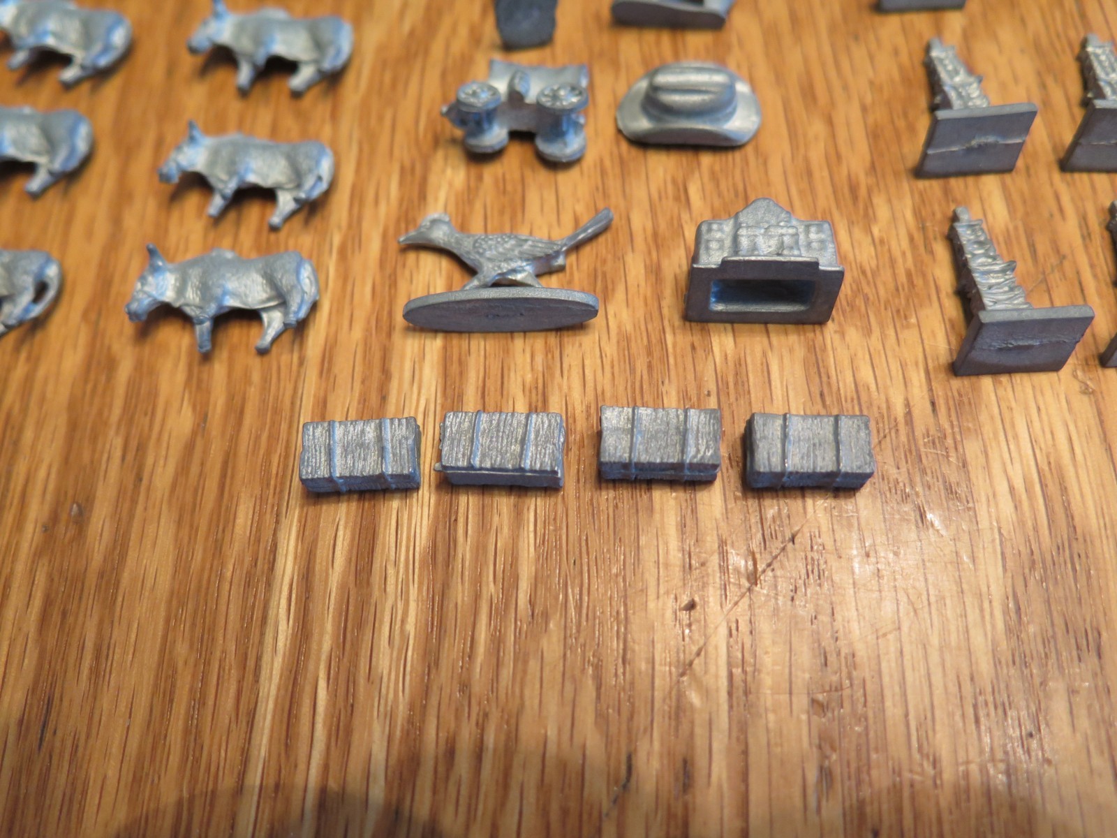 Vintage Board Game Tokens Game Pieces? Miniature Pewter Figurines? Lot of 24 Pcs