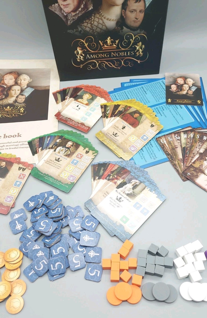 Rare Among Nobles Board Game Among Meeples 100% COMPLETE Excellent Condition