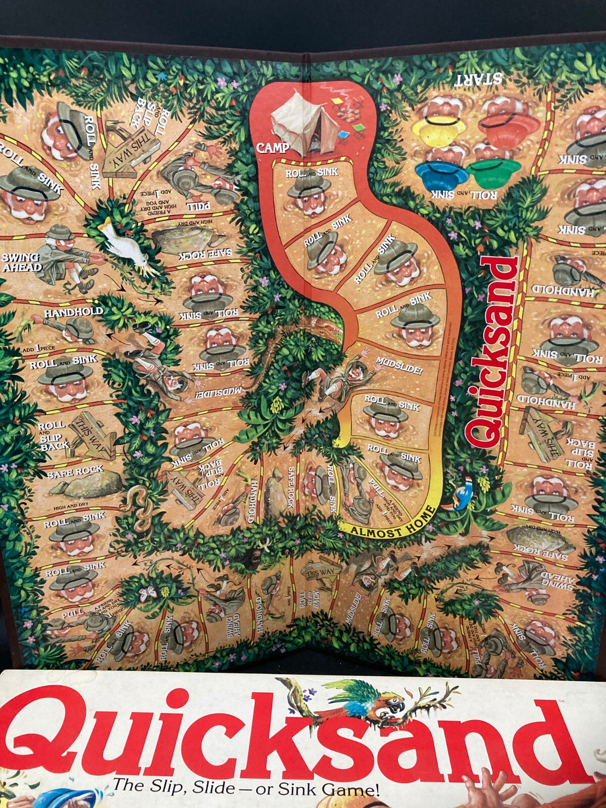 Quicksand: The Slip/Slide/Sink Board Game from Parker Brothers (1989) Complete