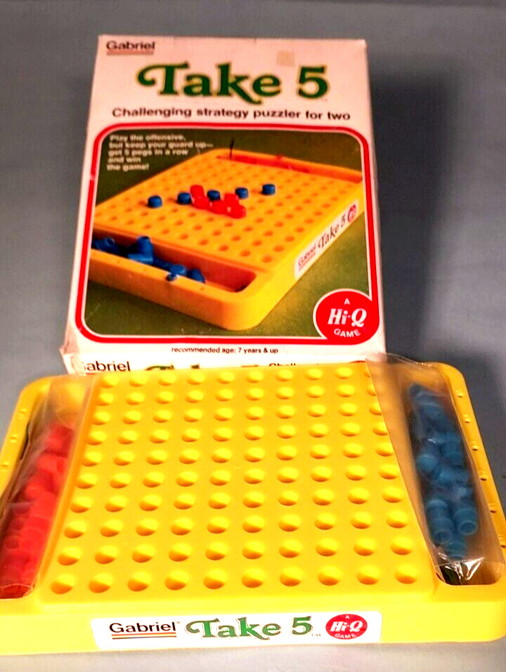 Take 5 Strategy Puzzler Game by Gabriel Vintage 1977 Excellent