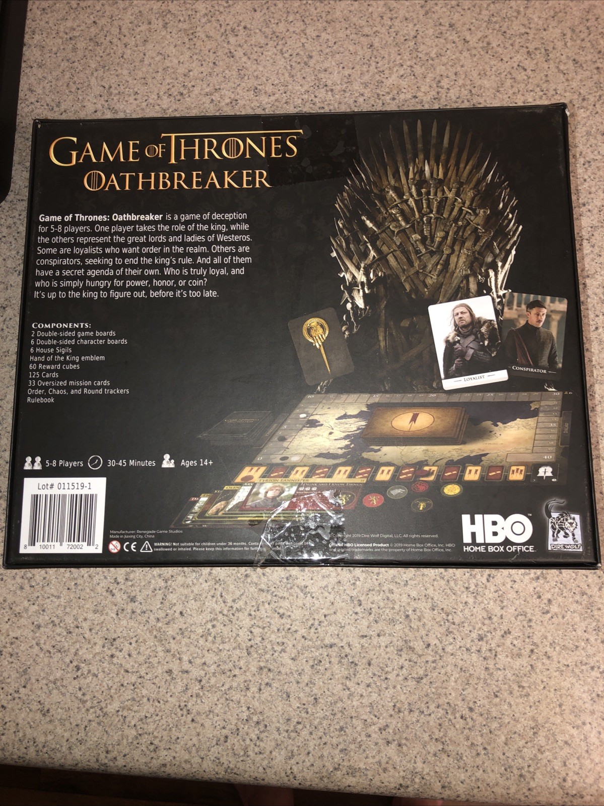 Game of Thrones: Oathbreaker. Game Of Intrigue And Betrayal Age14+ 5-8 Players