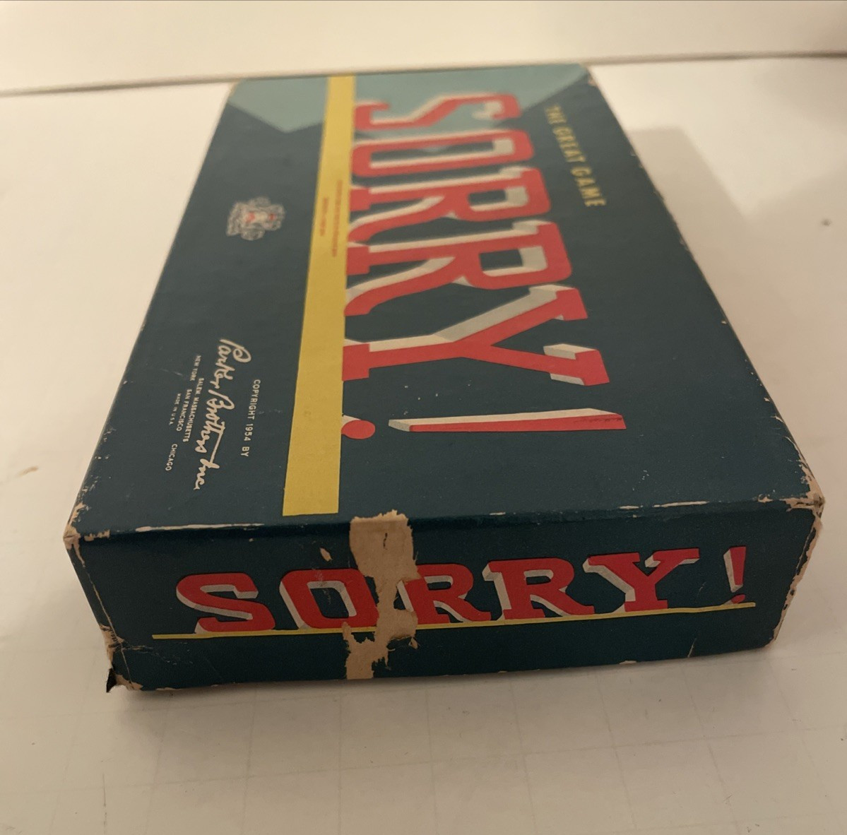 Vintage 1950 Sorry! Board Game Wooden Pieces, Wood Pawns, Cards, Instructions