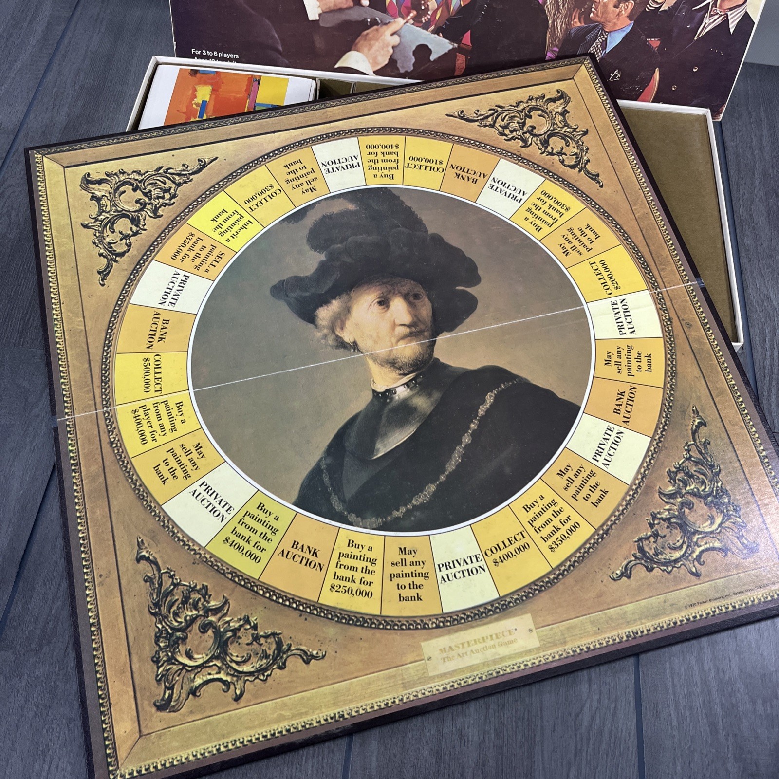 Parker Bros VTG 1970 MASTERPIECE Art Auction Game – American Gothic/Grant Wood
