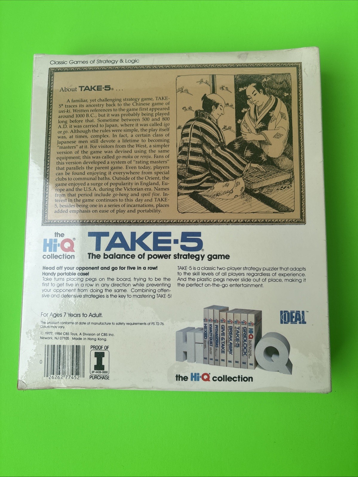 Hi-Q Collection Take 5 Strategy Game New Sealed Rare Vintage