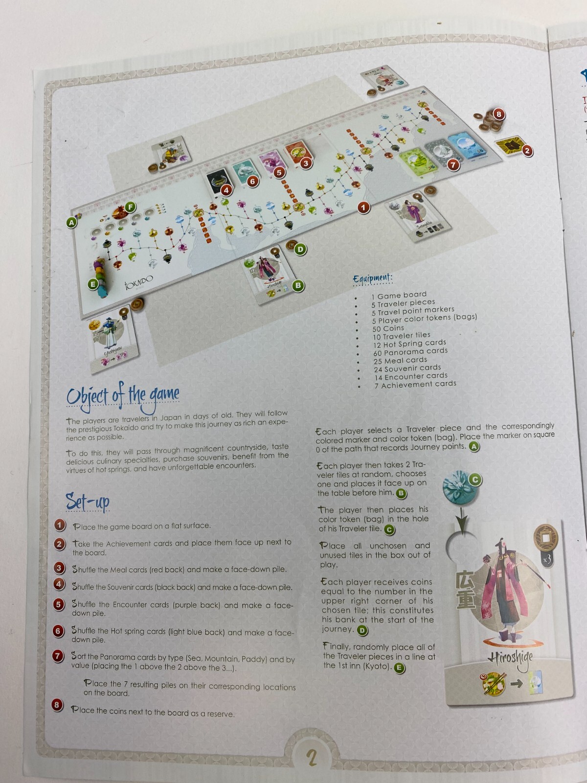 Tokaido Board Game By Fun Forge Punched Missing Travelers Markers