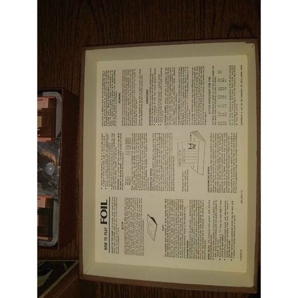 FOIL 1971 MCM Challenging game of words and wits Board Game